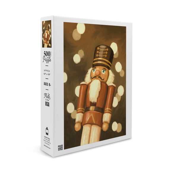 Nutcracker, Christmas Oil Painting (19x27 inches, Premium 500 Piece Jigsaw Puzzle for Adults and Family, Made in USA)