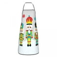 Nutcracker Christmas Pattern Apron Women Men Xmas Toy Soldier Gift