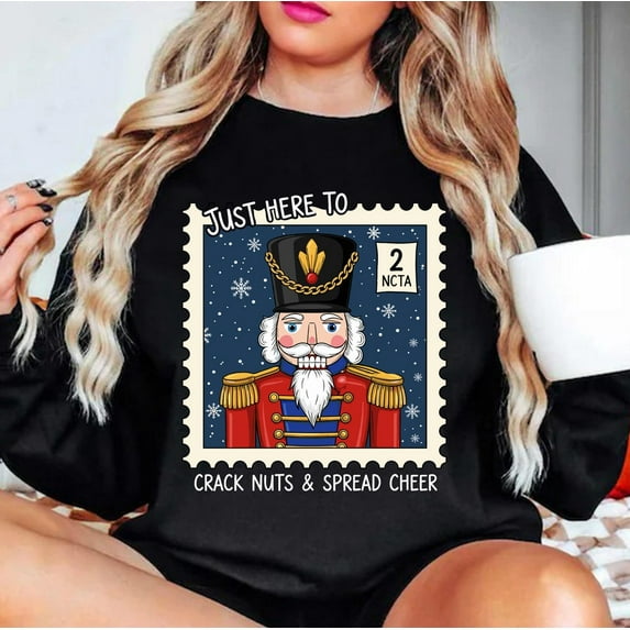 Nutcracker Christmas Shirt, Funny GenZ Xmas Tee, Unhinged Sarcasm Sweatshirt, Trendy Holiday Top, Gift for Nutcracker Lovers,Military Green Color,Size 2XL