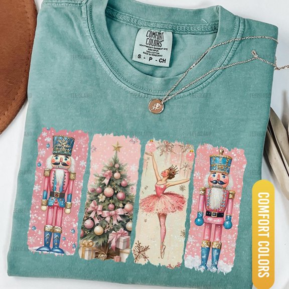 Nutcracker Christmas Shirt Womenamp39s Holiday Tee Watercolor Holiday Shirt Festive Christ