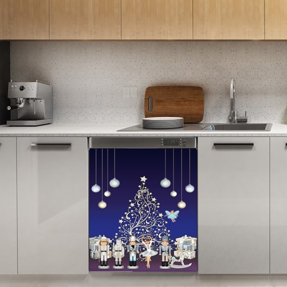 Nutcracker Christmas Special Dishwasher Magnet Cover Decorative Sticker for Home Cabinet Kitchen 23" x26"