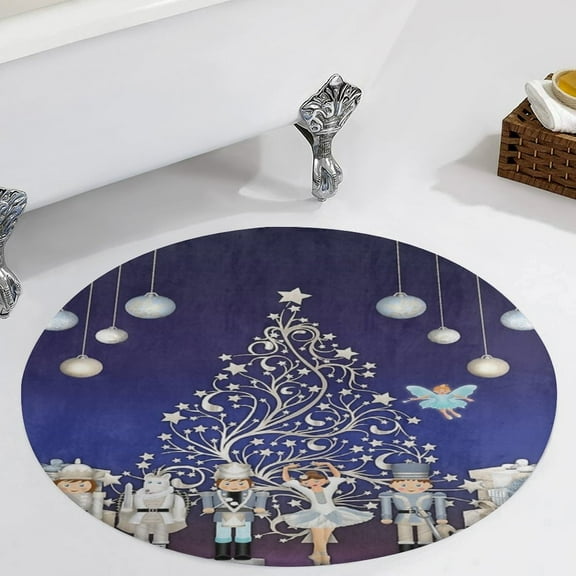 Nutcracker Christmas Special Round Carpet Circle Rug Outdoor Patio Area Rug Washable Large Area Rugs Hallway Room Decor Fitness Mats