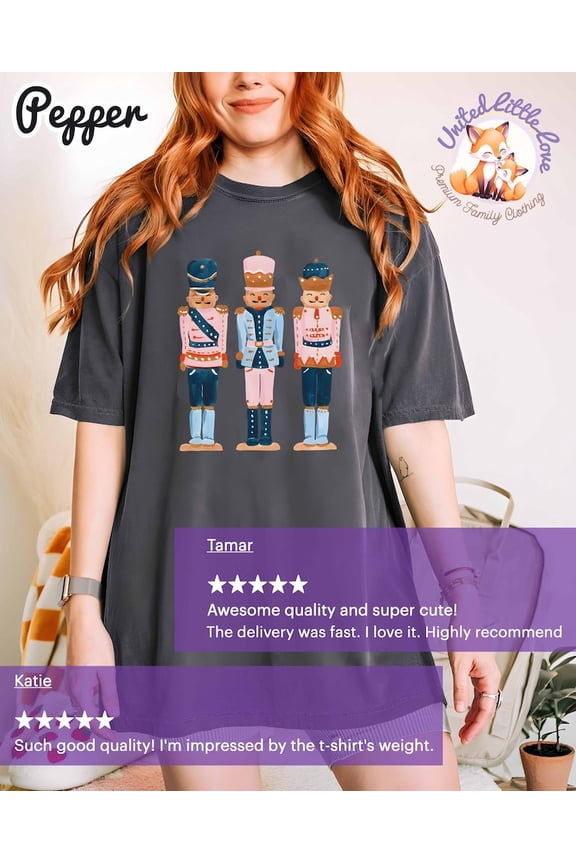 Nutcracker Christmas Tshirt T-Shirt, Watercolor Winter Tee