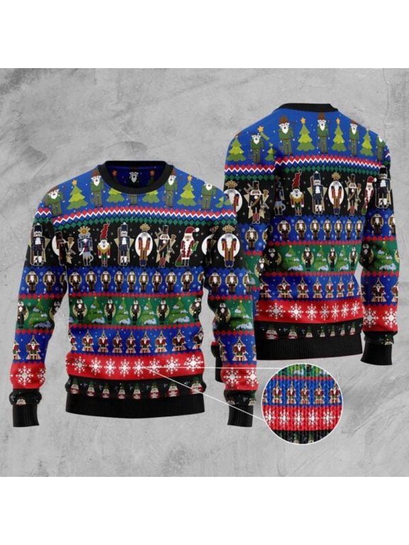 Nutcracker Cute Christmas All Over Print 3D Christmas Sweater, Christmas Sweater, 3D Sweater, Funny Xmas Sweaters