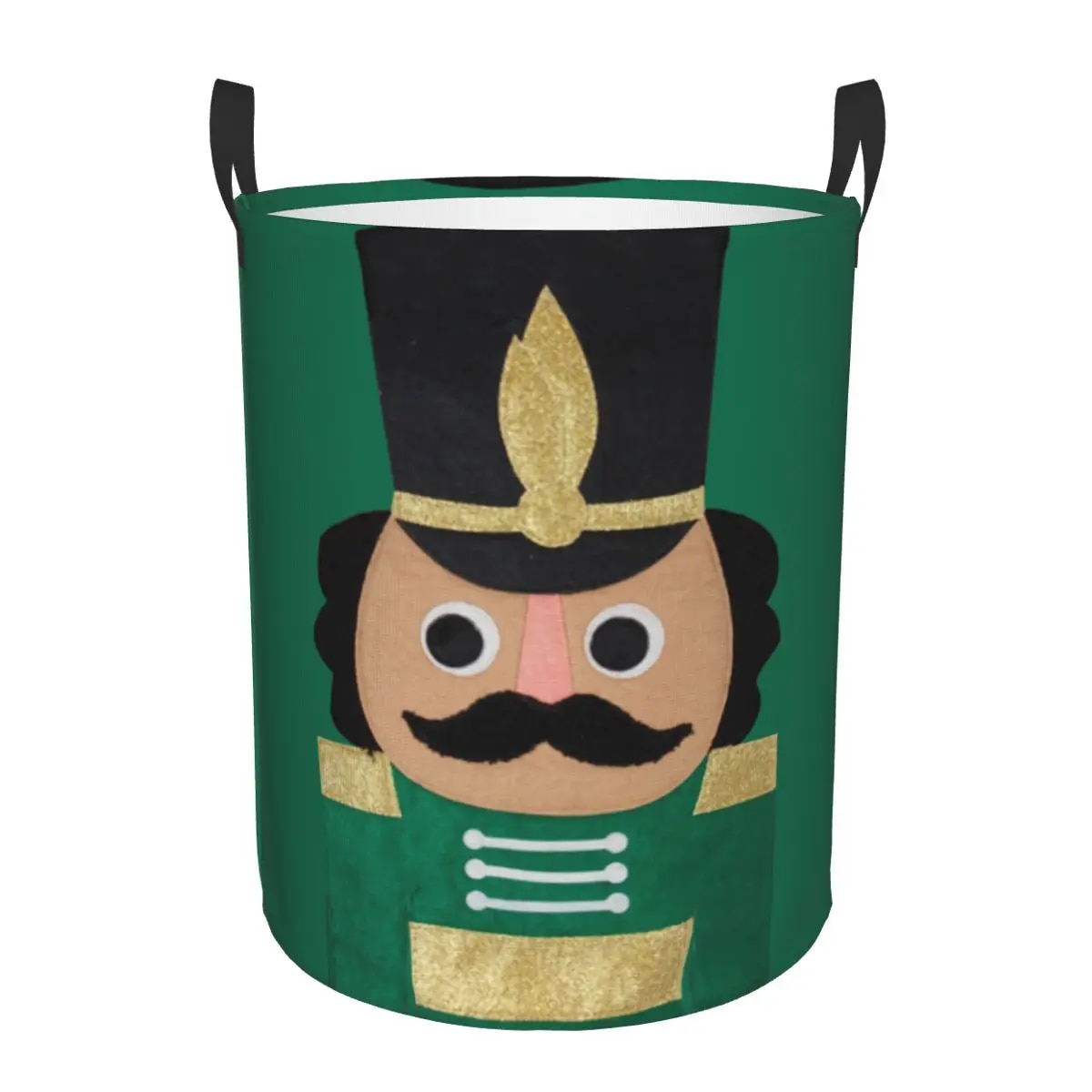 Nutcracker Doll Laundry Basket Foldable Cartoon Christmas Nutcrackers