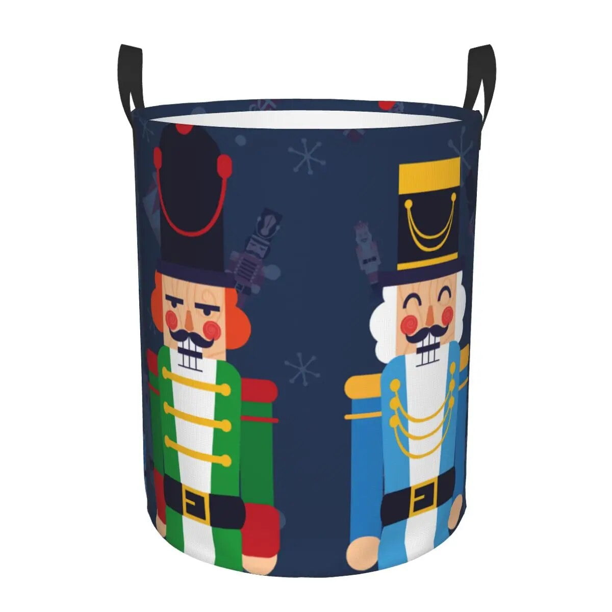 Nutcracker Doll Laundry Basket Foldable Cartoon Christmas Nutcrackers