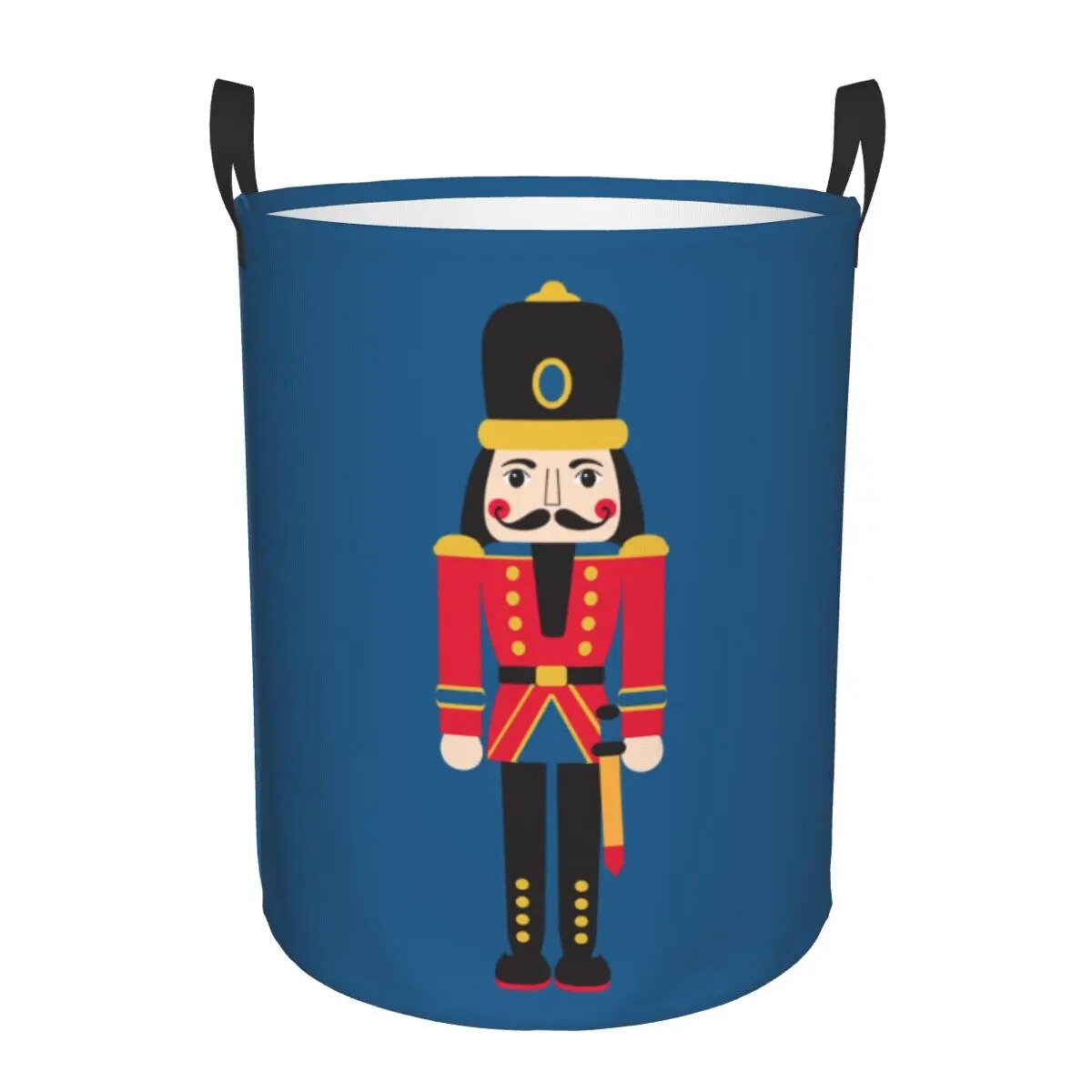 Nutcracker Doll Laundry Basket Foldable Cartoon Christmas Nutcrackers