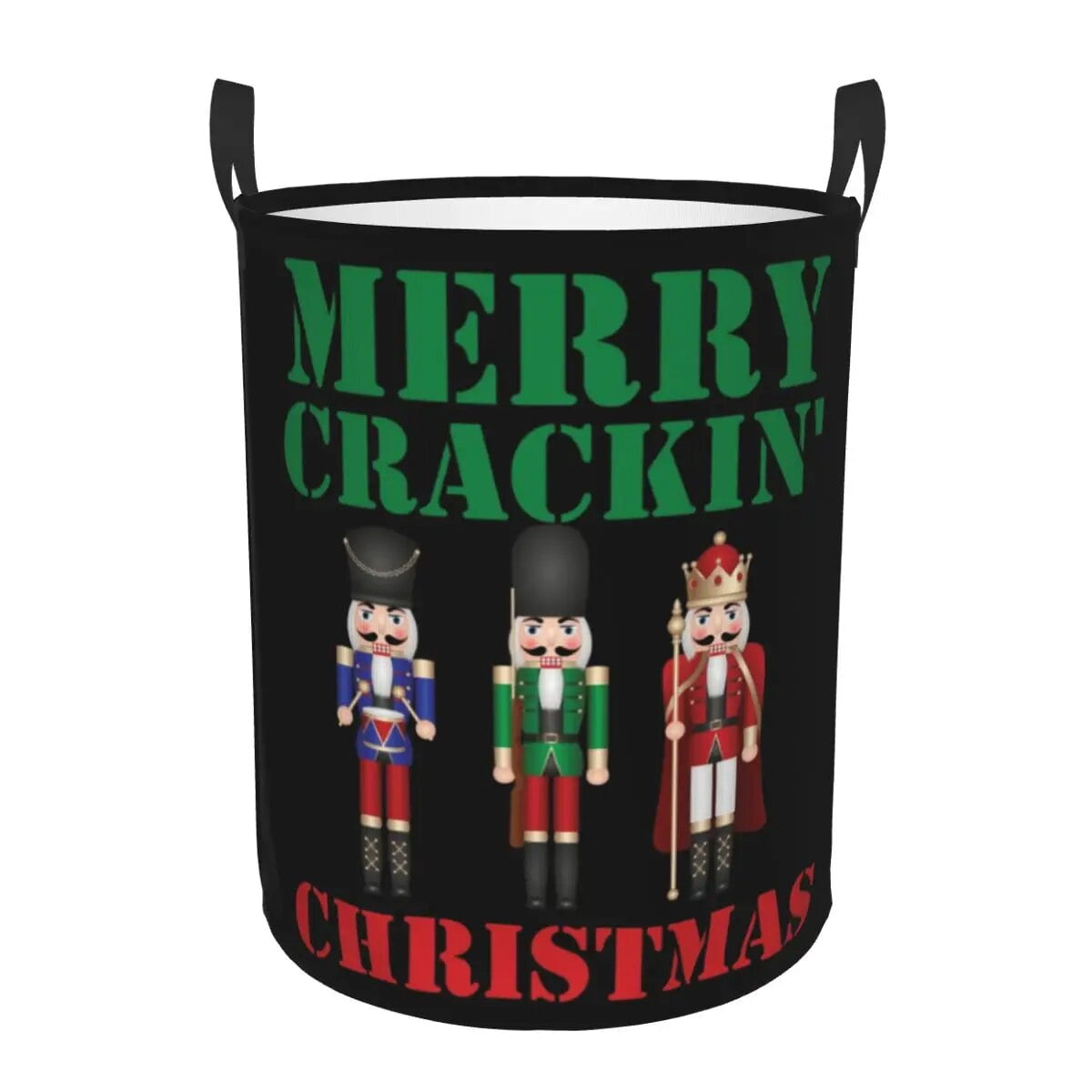Nutcracker Doll Laundry Basket Foldable Cartoon Christmas Nutcrackers