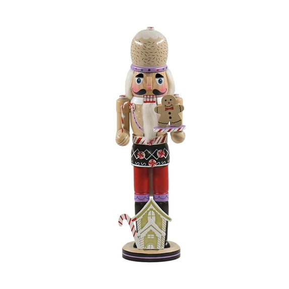 Nutcracker Figure Doll Wooden Nutcracker Ornament for Xmas Table Decoration A