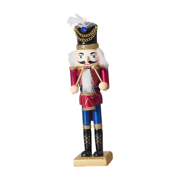Nutcracker Figure Nutcracker Statue Nutcracker Ornament Wood Material for Kids Christmas Table Party Display