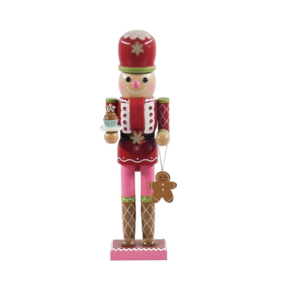 Nutcracker Figure Wooden Nutcracker Ornament Doll Toy 14 inch Christmas Nutcracker Figure for Festive Desktop Decoration Gift B