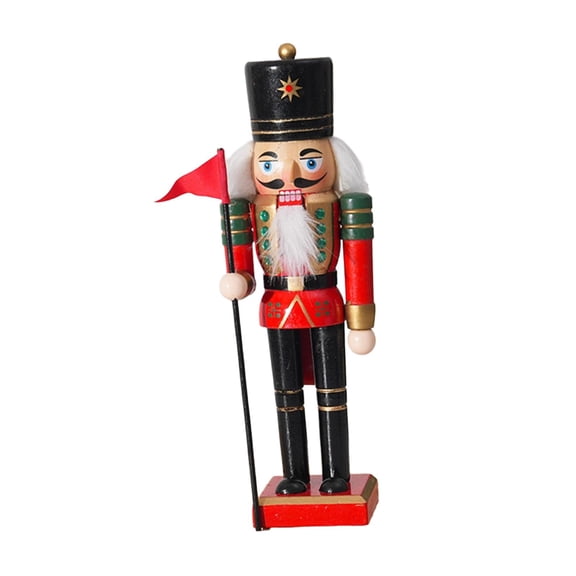 Nutcracker Figure Wooden Ornament Traditional Decoration Handpainted Wood Holiday Decor for Home Table
