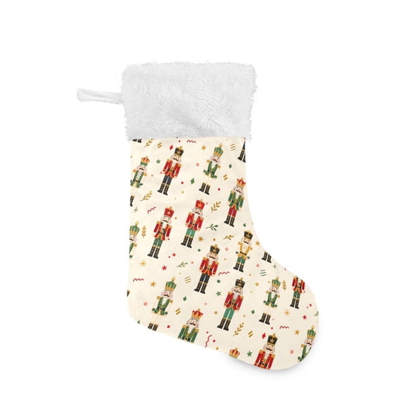 Nutcracker Flat Christmas Stockings 17.71" Christmas Tree Decoration Fireplace Party Decoration