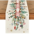 thumbnail image 1 of Nutcracker Floral Holly Christmas Table Runner, Seasonal Winter Kitchen Dining Table Decoration for Home Party Decor, 1 of 7
