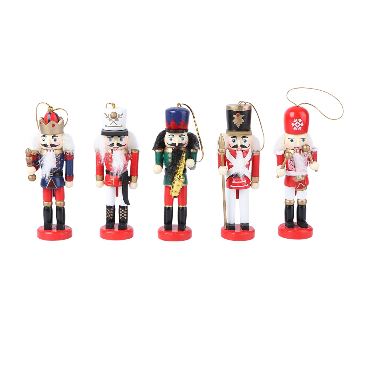Nutcracker Hanging Christmas Ornament Wood Tree Figures Xmas Decor