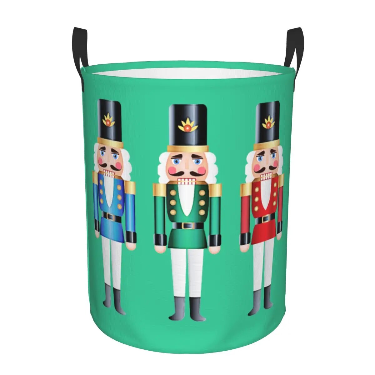 Nutcracker Laundry Basket Collapsible Christmas Nutcrackers Toy Soldier