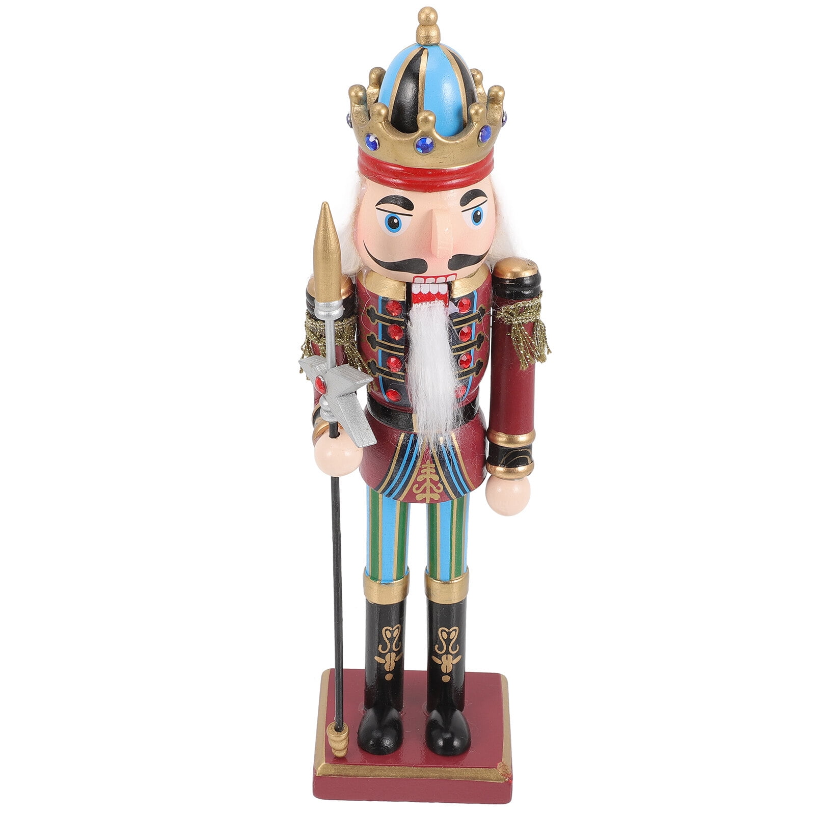 Nutcracker Outdoor Christmas Decorations Tree Soldier Table Figure Wood