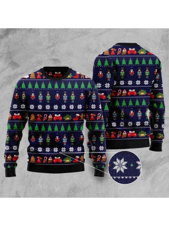Nutcracker Pattern 3D Christmas Sweater, Christmas Sweater, 3D Sweater, Funny Xmas Sweaters