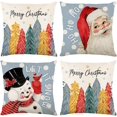 thumbnail image 1 of Nutcracker Pillow Covers Christmas Tree Pillow Cases Decorative Throw Pillows 18 x 18 Set of 4 Xmas Winter Holiday Pillow Cushion Case Covers for Sofa Couch Pink, 1 of 6