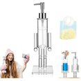 thumbnail image 1 of Nutcracker Soap Dispenser, Decorative Refillable Christmas Hand Soap Bottle, Transparent Acrylic Festive Wash Liquid Lotion Pump for Holiday Bathroom & Home Kitchen Accessories Decor Gifts (1pc), 1 of 7