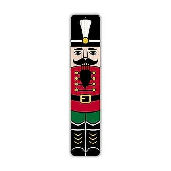Nutcracker Soldier Christmas Metal Sign - 6 x 24