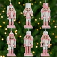 thumbnail image 1 of Northlight Nutcracker Soldier Christmas Ornaments - 3.25" - Pink and White - Set of 6, 1 of 9