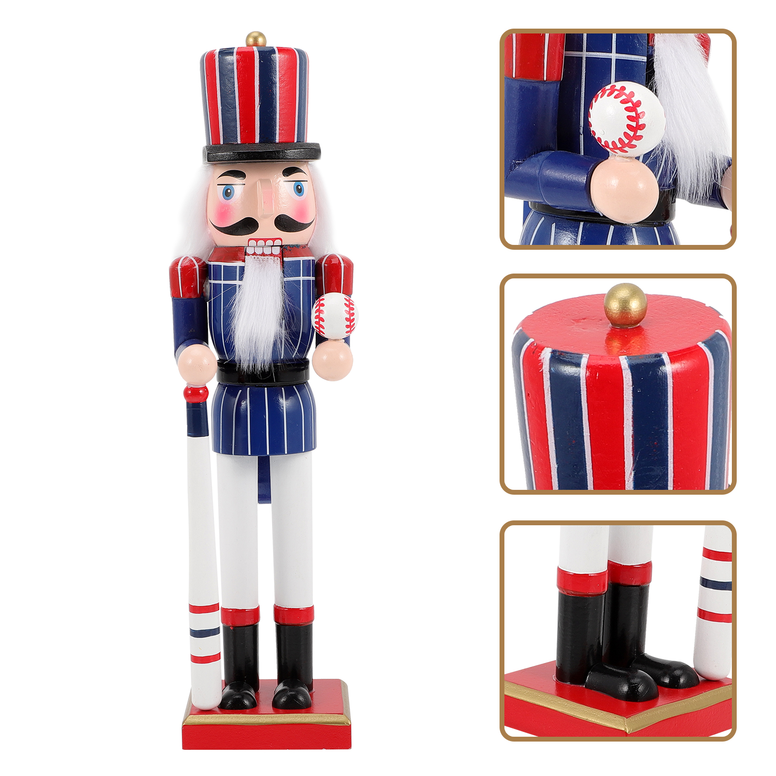 Nutcracker Soldier Decor Nutcracker Soldier Decor Sports Style Nutcracker Figure Wooden