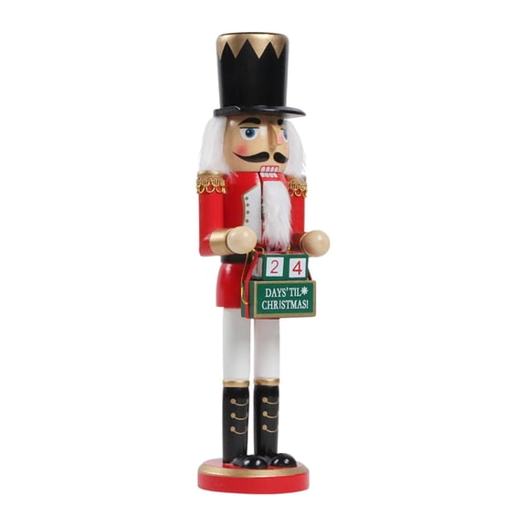 Nutcracker Soldier Puppet Table Centerpiece Wooden Collectible Hand Painted for Christmas Home Display