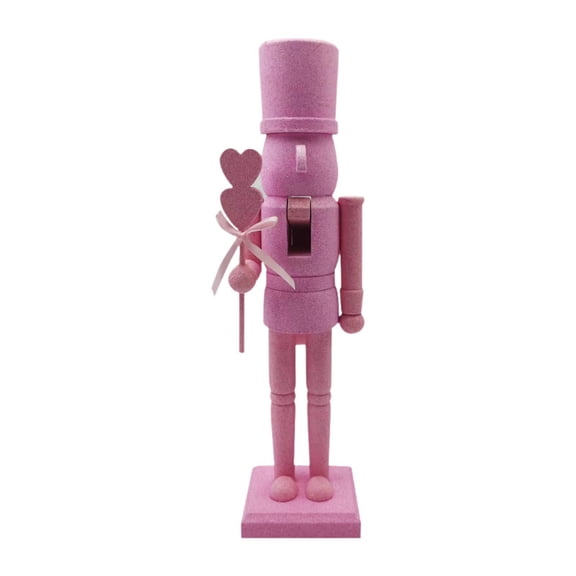 Nutcracker Statue Christmas Wooden Puppet Centerpiece Handcrafted Detail for Winter Festival Tabletop Use