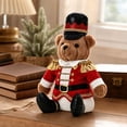 thumbnail image 1 of Nutcracker Style Christmas Teddy Bear,Soldier Costume Design Stuffed Animal Doll for Desktop Mantel,Festive Nutcracker Bear Decor for Home Holiday Gift Display,Red, 1 of 7