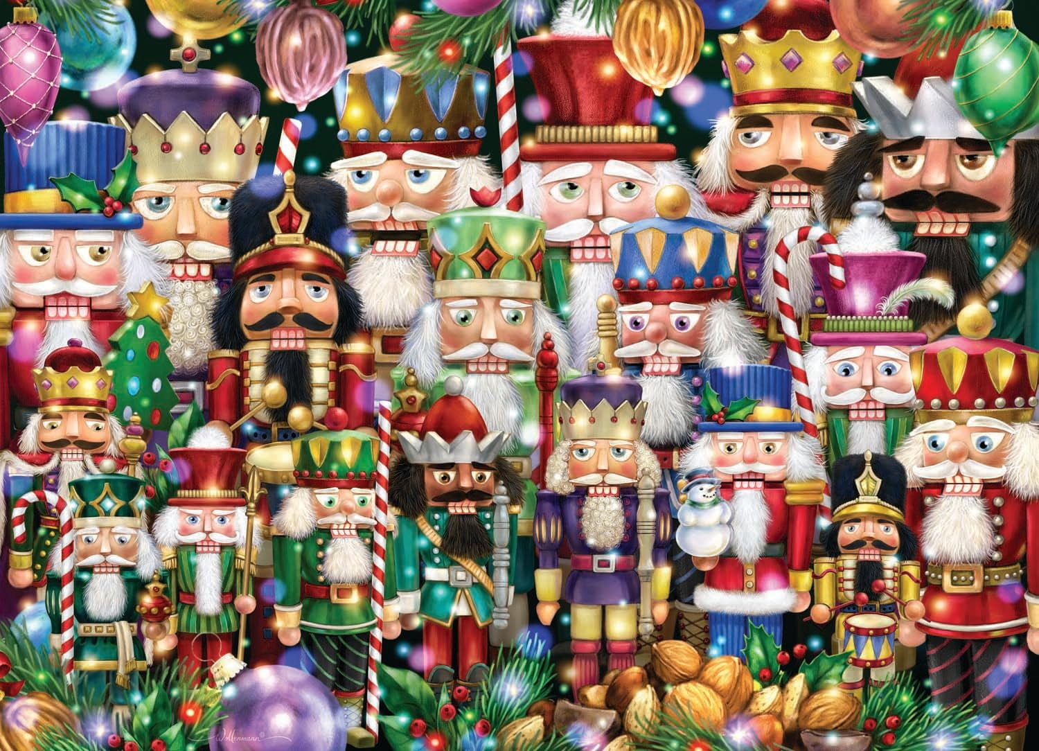 Nutcracker Suite Jigsaw Puzzle Advent Calendar 1000 Pieces by Vermont Christmas Company - 24 Puzzle Sections to Complete - Count Down to Christmas Each Day in