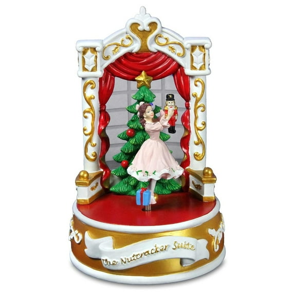 Nutcracker Suite Musical Figurine - Clara Rotating Ballet Decor - 18-Note Wind-Up Music Box - Tchaikovsky Gift for Ballet Lovers & Holiday Decor