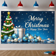 thumbnail image 1 of Nutcracker Theme Christmas Banner Decorative Snow Scene Winter Soldier Holiday for Festive Party Indoor Outdoor Decoration, 1 of 9