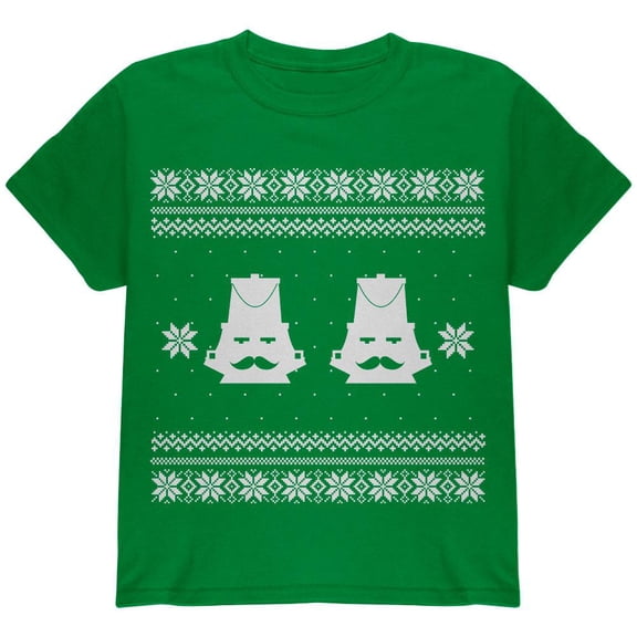 Nutcracker Ugly Sweater Green Youth T-Shirt