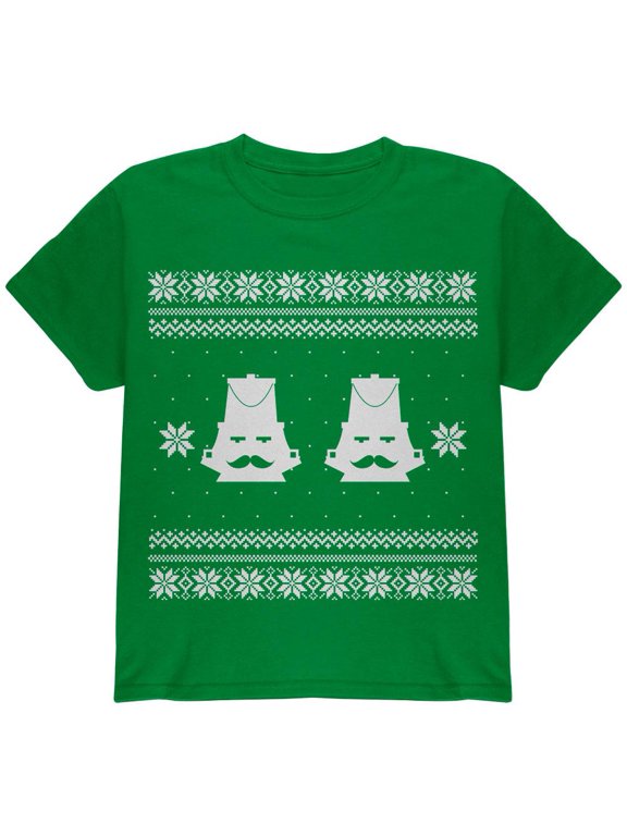 Nutcracker Ugly Sweater Green Youth T-Shirt
