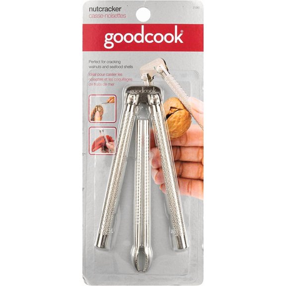 GoodCook Nutcracker With Picks - Plier Clamp Kitchen Nutcracker - Silver, Small