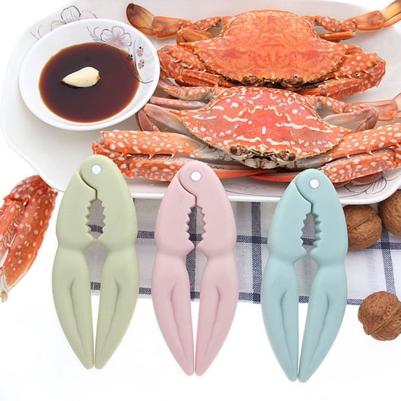 Nutcracker and Crab Sheller Tool, Plastic Walnut Clamp for Cracking Nuts and Seafood Shells, Easy- Dishwasher Kitchen Gadget