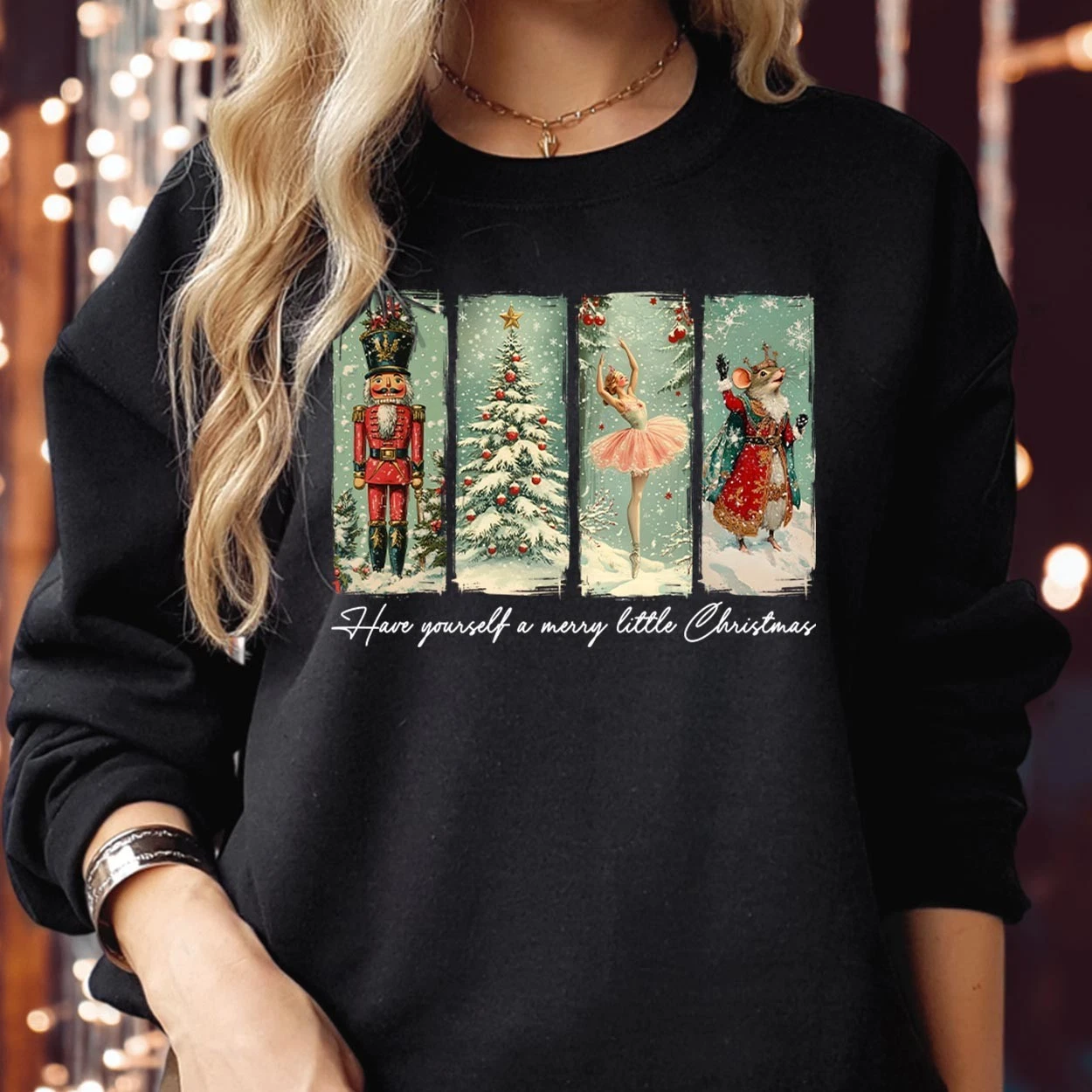 Nutcrackers Ballet Pine Tree C.h.r.i.s.t.m.a.s Holiday Jumper ...