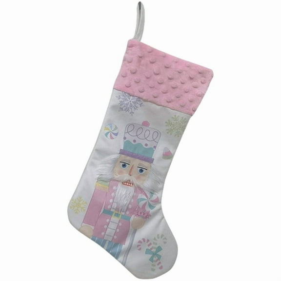 Nutcrackers Soldier Hanging Christmas Stocking Ornament Candy Gift Bag Festival Decoration for for Fireplaces and Tree