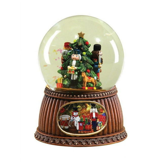 Nutcrackers Twelve Days of Christmas Musical Glass Glitterdome Snow