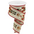 thumbnail image 1 of Nutcrackers on Canvas Wired Edge Ribbon - 10 Yards (Light Natural, 2.5 Inch), 1 of 1