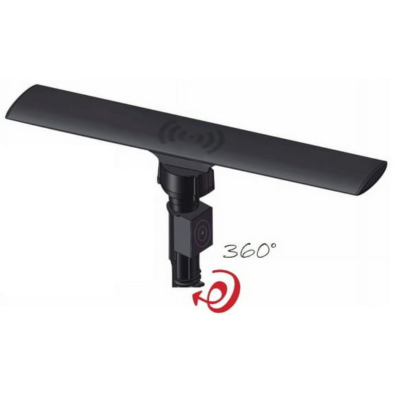 Nutek AT-1000 Remote Controlled 360 Motorized and Amplified Antenna support up to TWO TVs 180 Miles Rotor HDTVUHF/VHF/FM