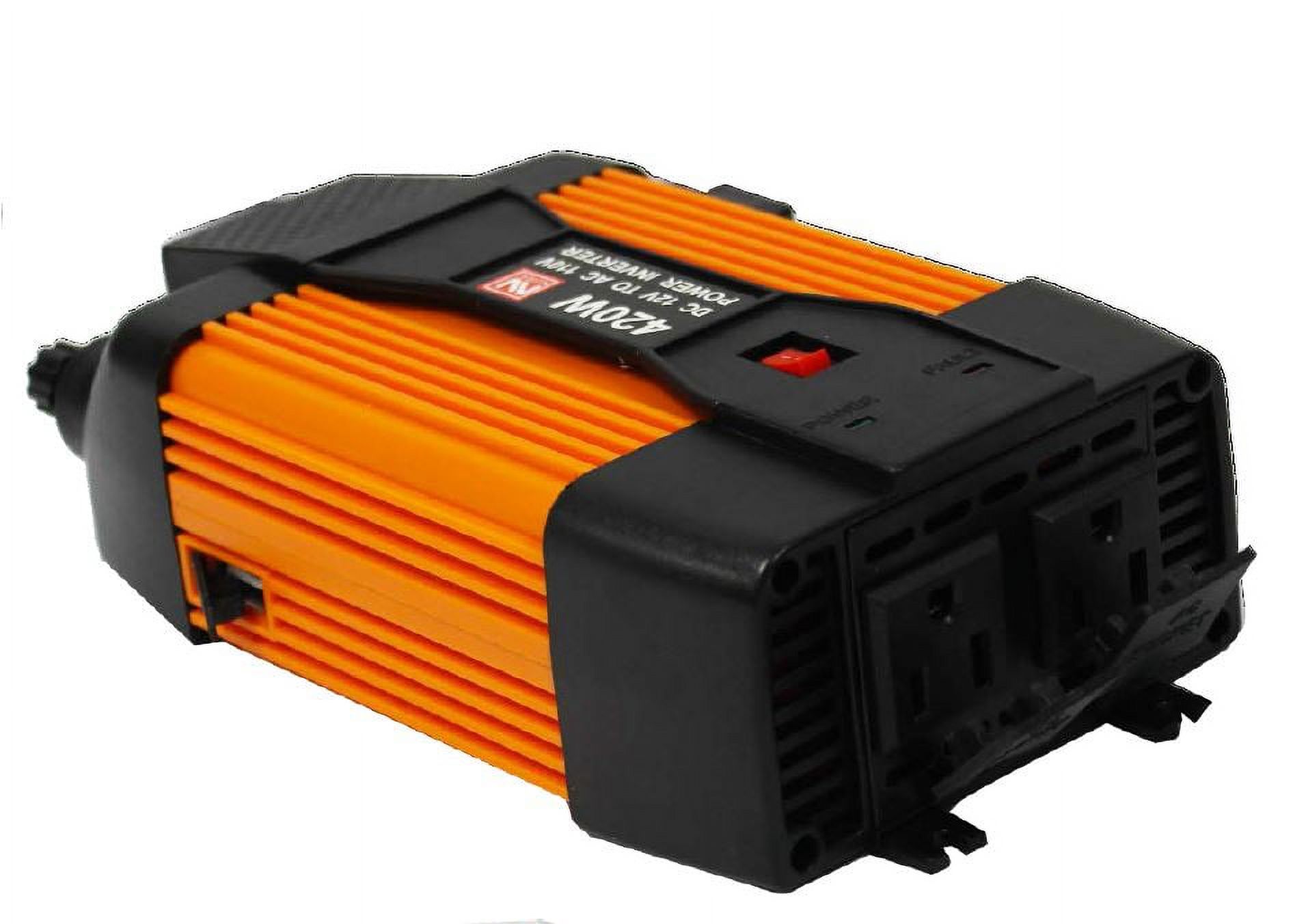 Nutek PI420U Inverter DC 12V to AC 110V 420 Watts Modified sine wave Inverter Plugs directly