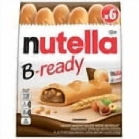Nutella B-ready Hazelnut Spread with Cocoa Wafer, Snack Bar Pack, 6 Individually Wrapped Bars-Pack Of 4