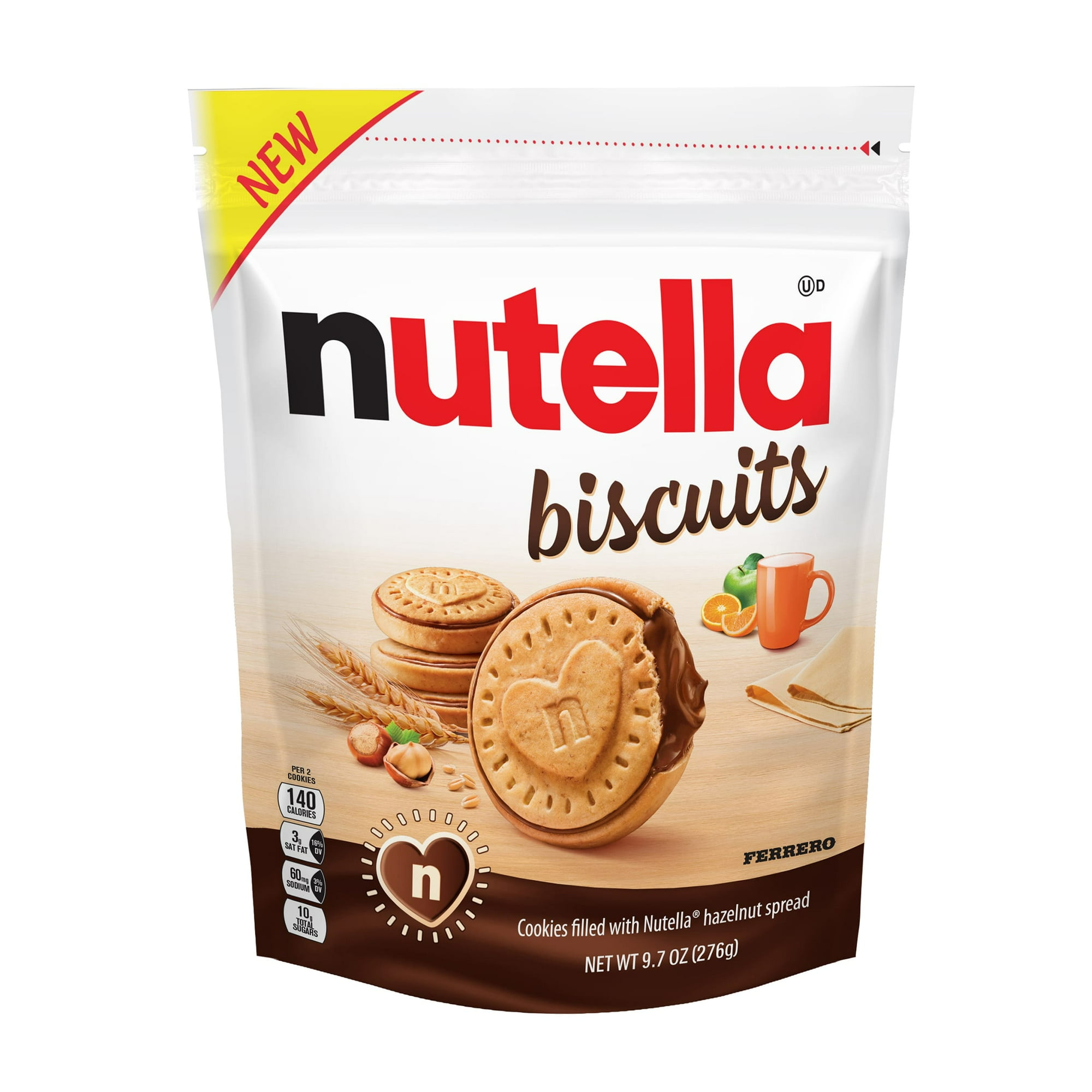 Nutella Biscuits Cookies filled with Nutella Hazelnut Spread, 9.7 OZ
