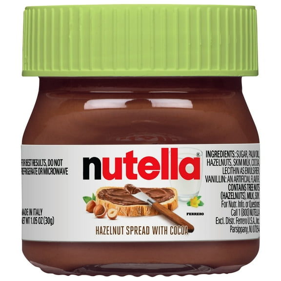 Nutella Hazelnut Spread, Perfect for Easter Baskets Giffitng and Celebrations, 1.05 oz Jar