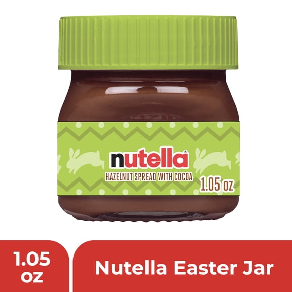 Nutella Hazelnut Spread, Perfect For Easter Baskets, Gifting and Celebrations, 1.05 oz Jar, Easter Basket Essential