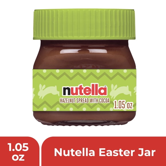 Nutella Hazelnut Spread, Perfect For Easter Baskets, Gifting and Celebrations, 1.05 oz Jar, Easter Basket Essential