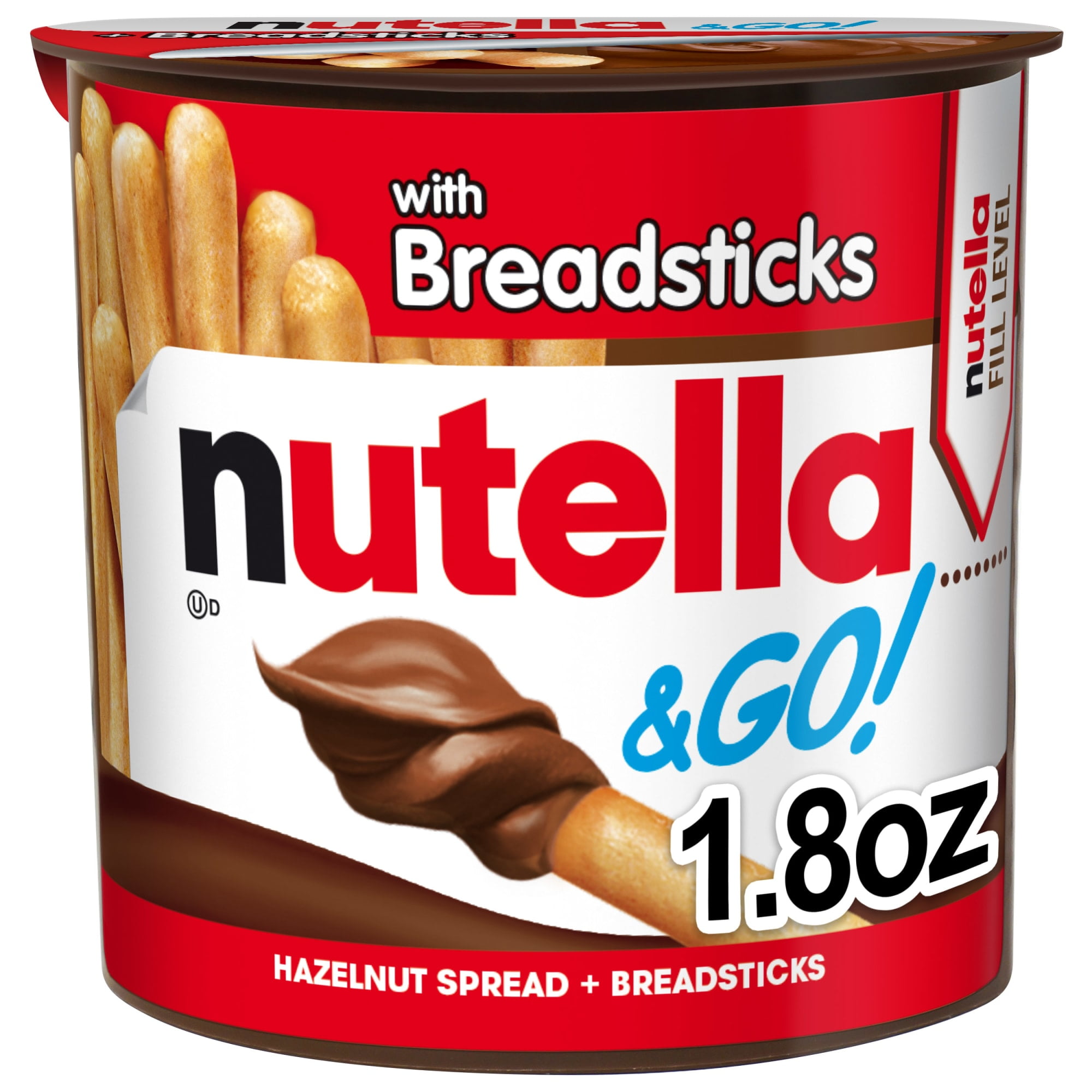 Nutella &amp; GO! Hazelnut And Cocoa Spread With Breadsticks, Snack Cup, 1. ...