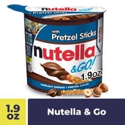 Nutella & GO! Chocolate Hazelnut Spread with Cocoa + Pretzel Sticks, Portable Single Serve Snack Pack, 1.9 oz